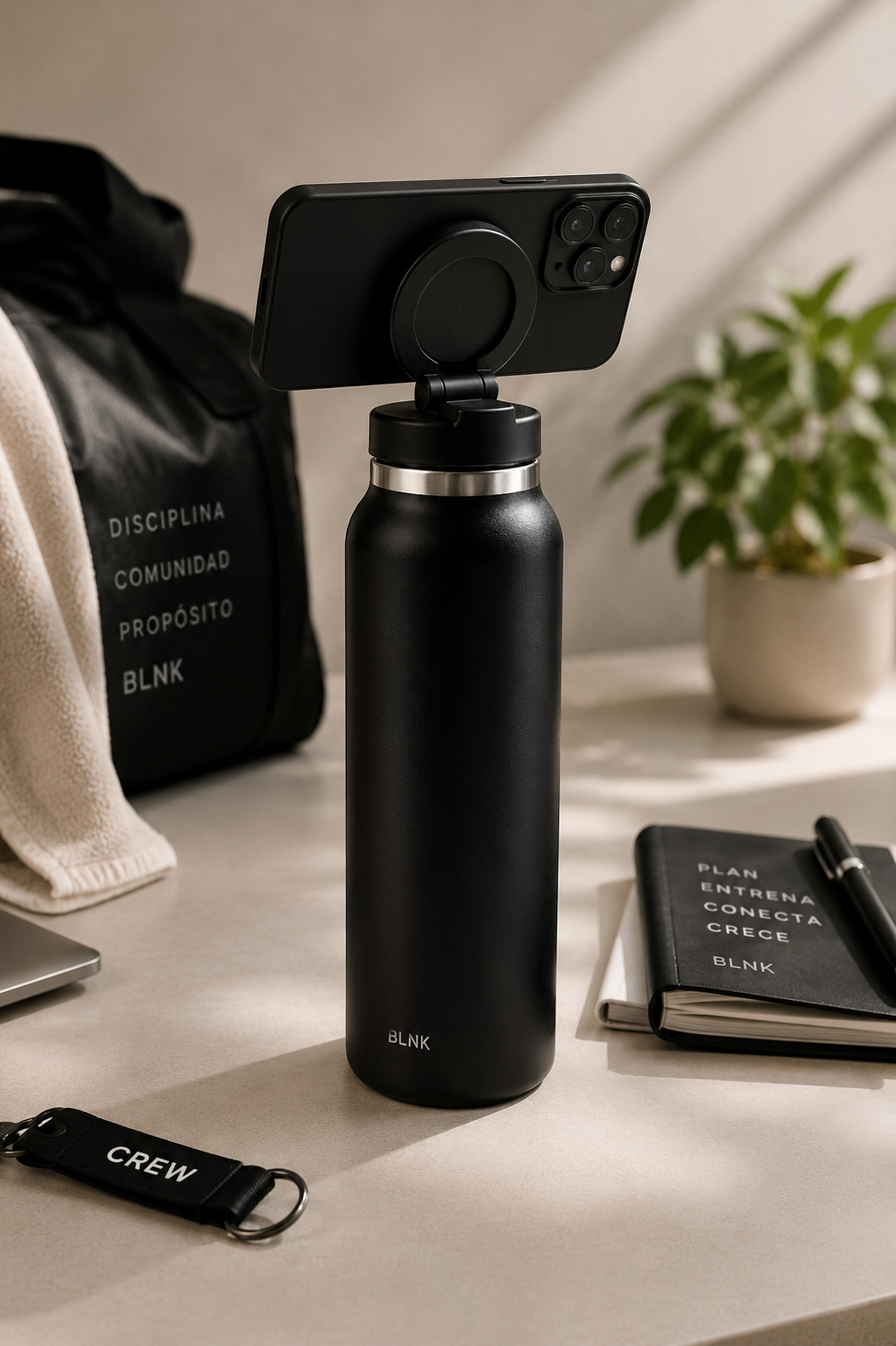 Dock Bottle — Termo con soporte magnético